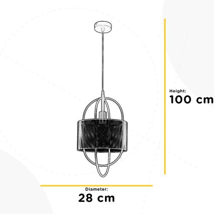 ONLI - Κρεμαστό φωτιστικό οροφής QUOKKA 1xE27/22W/230V