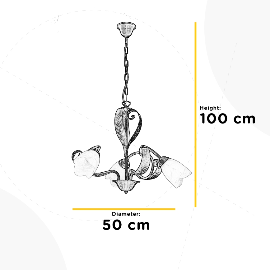 ONLI - Κρεμαστό φωτιστικό οροφής SONIA 3xE14/6W/230V