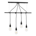 ONLI - Κρεμαστό φωτιστικό οροφής WIRE 4xE27/15W/230V μαύρο