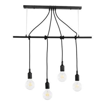 ONLI - Κρεμαστό φωτιστικό οροφής WIRE 4xE27/15W/230V μαύρο