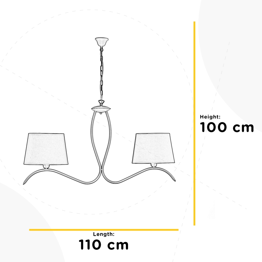 ONLI - Κρεμαστό φωτιστικό οροφής ZEN 2xE27/22W/230V