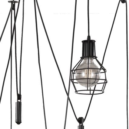 ONLI - Κρεμαστό φωτιστικό οροφής ΑΡΑΧΝΗ 5xE27/15W/230V spider μαύρο