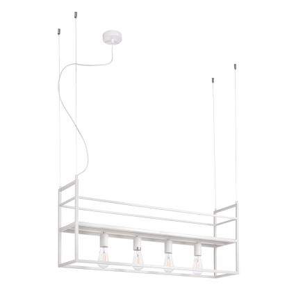 ONLI - Κρεμαστό φωτιστικό οροφής με ράφι JEFFER 4xE27/22W/230V λευκό