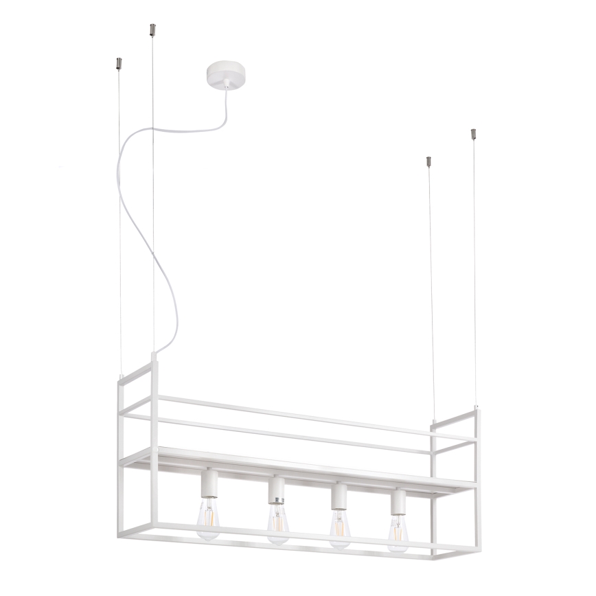 ONLI - Κρεμαστό φωτιστικό οροφής με ράφι JEFFER 4xE27/22W/230V λευκό