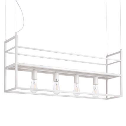 ONLI - Κρεμαστό φωτιστικό οροφής με ράφι JEFFER 4xE27/22W/230V λευκό