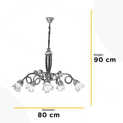 ONLI - Κρεμαστό φωτιστικό οροφής ARIANNA 5xE14/6W/230V