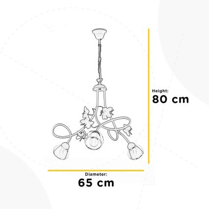 ONLI - Παιδικό πολύφωτο BUTTERFLY 3xE14/6W/230V