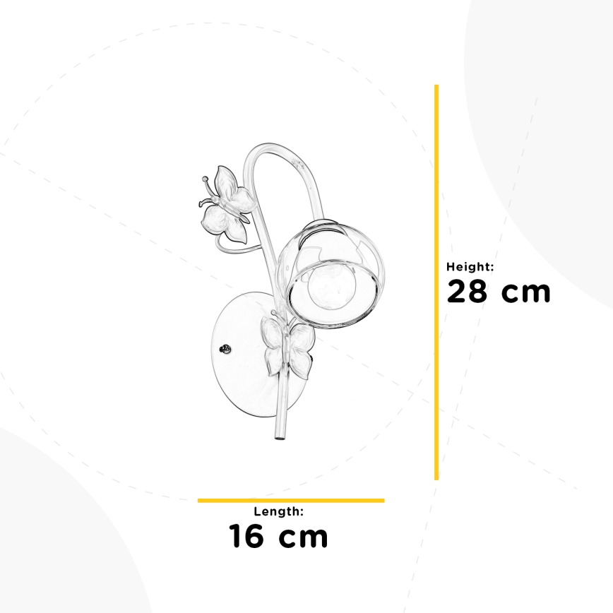 ONLI - Παιδικό φωτιστικό τοίχου BUTTERFLY 1xE14/6W/230V