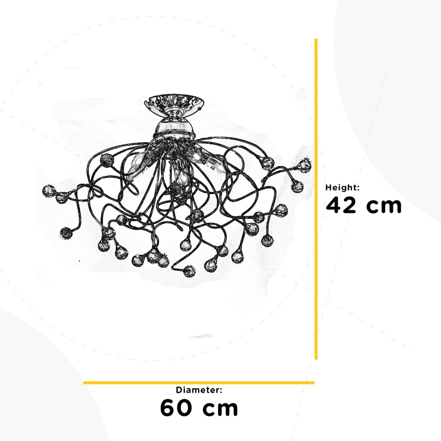ONLI - Πλαφονιέρα οροφής TRILLY 5xE14/6W/230V