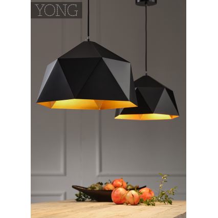 ONLI - Πολύφωτο με συρματόσχοινο YONG 1xE27/22W/230V μαύρο διάμετρος 46 cm