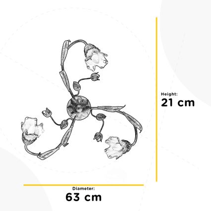 ONLI - Φωτιστικό οροφής ARIANNA 3xE14/6W/230V