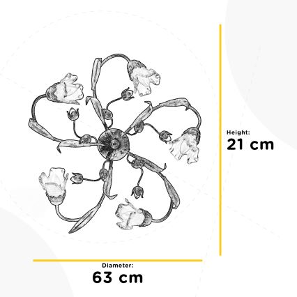 ONLI - Φωτιστικό οροφής ARIANNA 5xE14/6W/230V