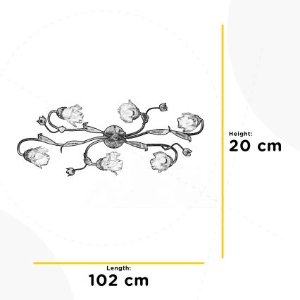 ONLI - Φωτιστικό οροφής ARIANNA 6xE14/6W/230V