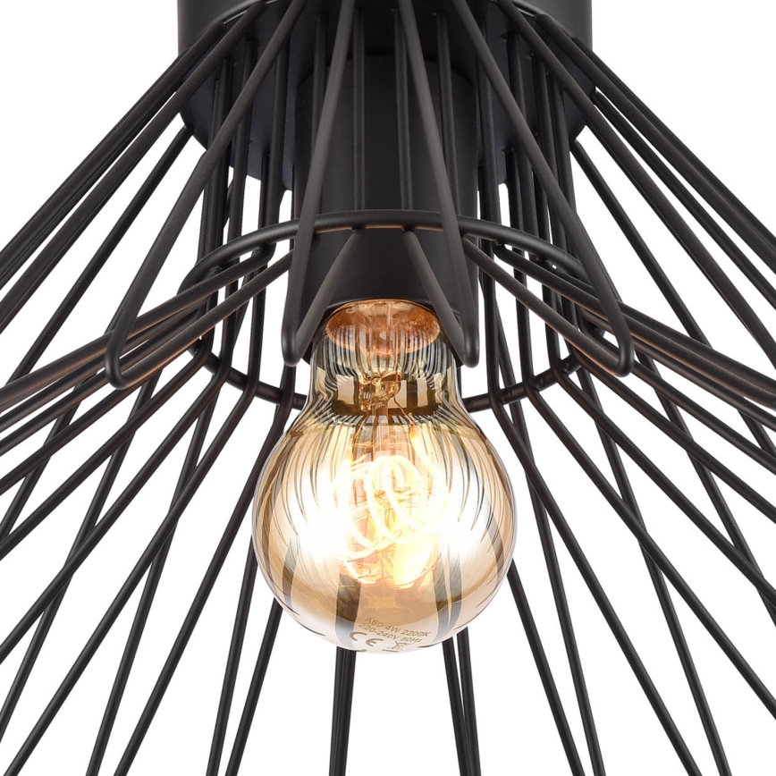 ONLI - Φωτιστικό οροφής DUCCIO 1xE27/22W/230V διάμετρος 30 cm μαύρο