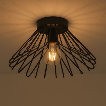 ONLI - Φωτιστικό οροφής DUCCIO 1xE27/22W/230V διάμετρος 30 cm μαύρο