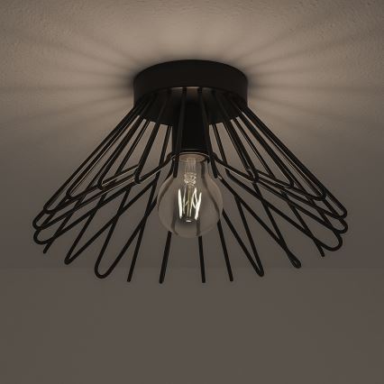 ONLI - Φωτιστικό οροφής DUCCIO 1xE27/22W/230V διάμετρος 30 cm μαύρο