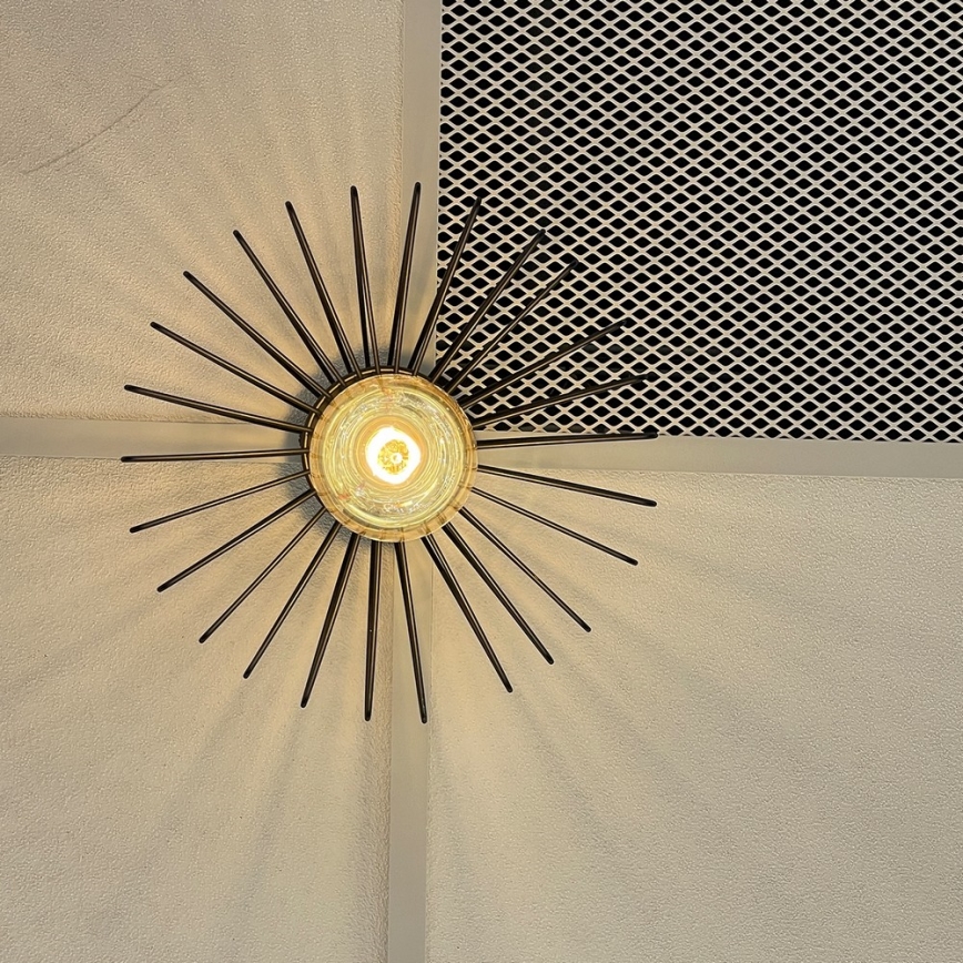 ONLI - Φωτιστικό οροφής DUCCIO 1xE27/22W/230V διάμετρος 30 cm μαύρο