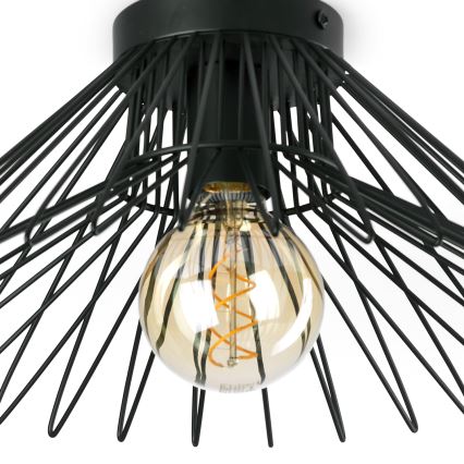 ONLI - Φωτιστικό οροφής DUCCIO 1xE27/22W/230V διάμετρος 40 cm μαύρο