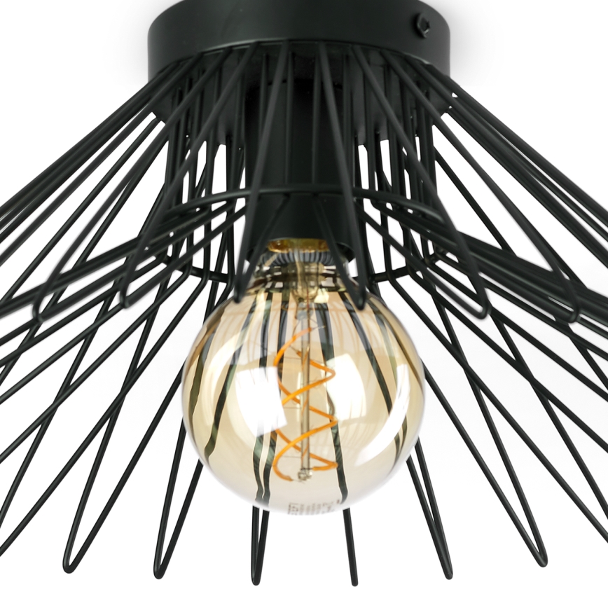 ONLI - Φωτιστικό οροφής DUCCIO 1xE27/22W/230V διάμετρος 40 cm μαύρο