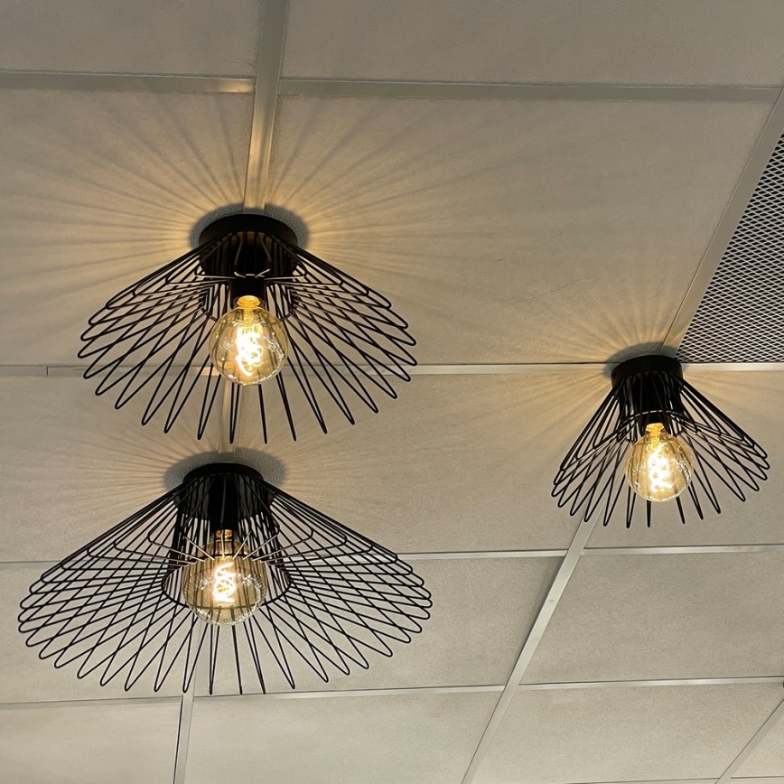 ONLI - Φωτιστικό οροφής DUCCIO 1xE27/22W/230V διάμετρος 40 cm μαύρο