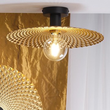 ONLI - Φωτιστικό οροφής GOLDEN 1xE27/22W/230V διάμετρος 38 cm χρυσαφί/μαύρο