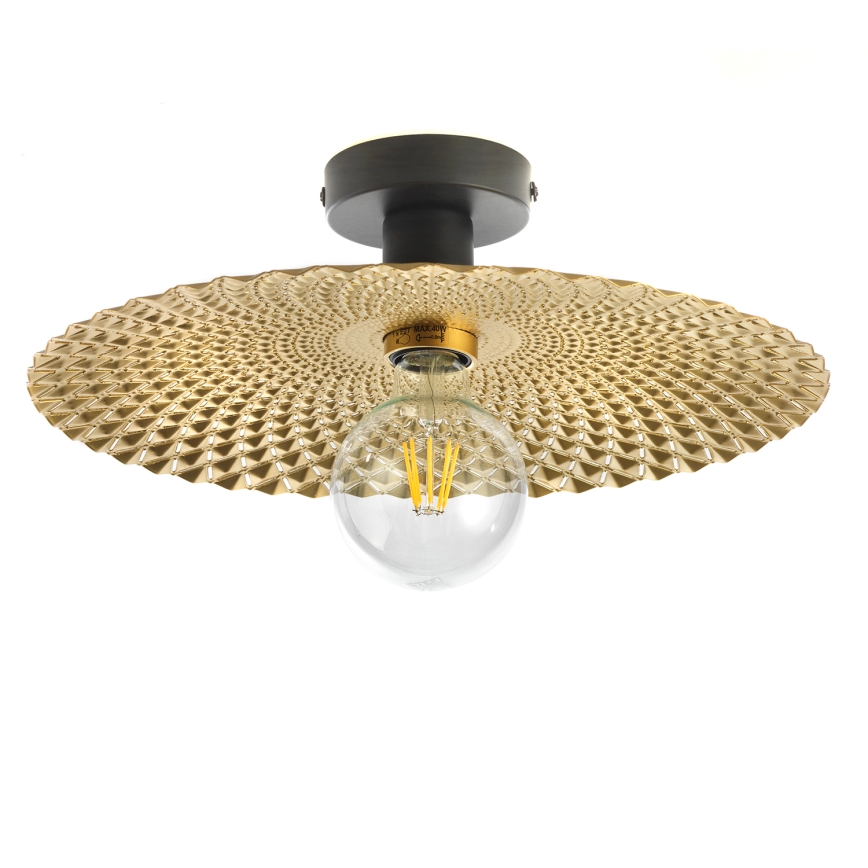 ONLI - Φωτιστικό οροφής GOLDEN 1xE27/22W/230V διάμετρος 38 cm χρυσαφί/μαύρο