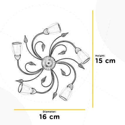 ONLI - Φωτιστικό οροφής LILIANA 5xE14/6W/230V