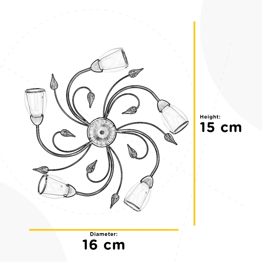 ONLI - Φωτιστικό οροφής LILIANA 5xE14/6W/230V