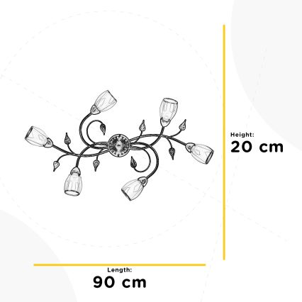 ONLI - Φωτιστικό οροφής LILIANA 6xE14/6W/230V