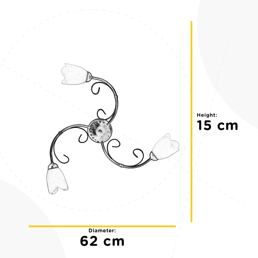ONLI - Φωτιστικό οροφής ODINO 3xE14/6W/230V