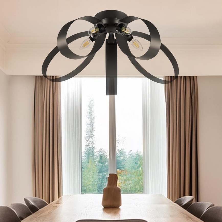 ONLI - Φωτιστικό οροφής SERENA 5xE14/6W/230V μαύρο