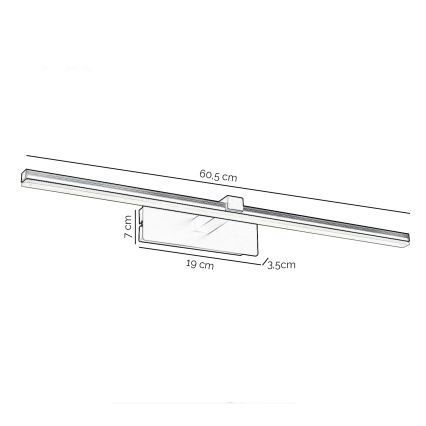 ONLI - Φωτιστικό πίνακα LED FRED LED/14W/230V 4000K μαύρο