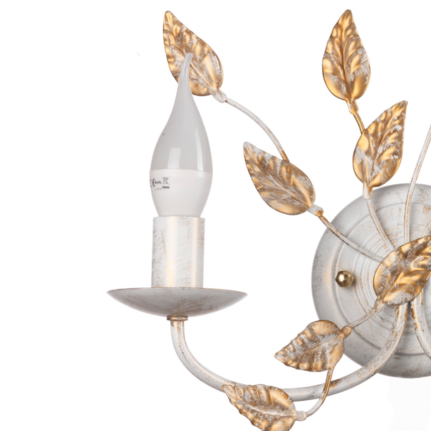 ONLI - Φωτιστικό τοίχου COLLANA 1xE14/6W/230V λευκό/χρυσό