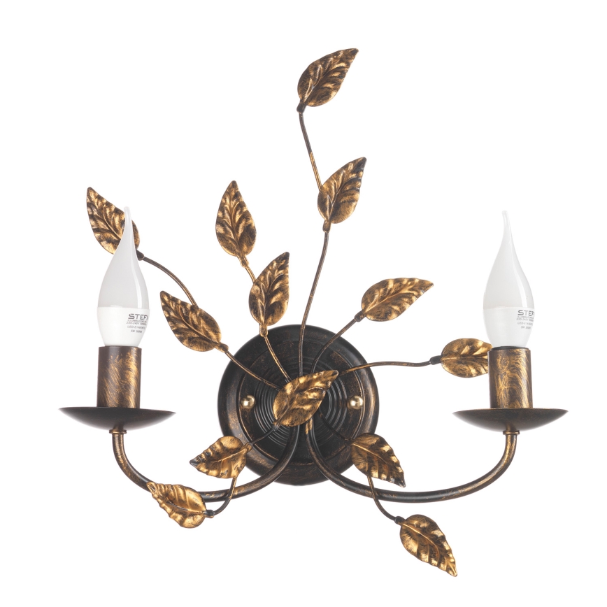 ONLI - Φωτιστικό τοίχου COLLANA 1xE14/6W/230V μπρονζέ/χρυσό
