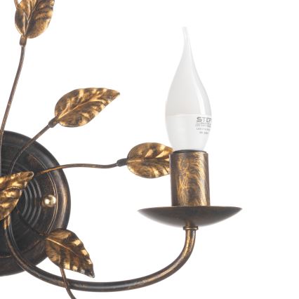 ONLI - Φωτιστικό τοίχου COLLANA 1xE14/6W/230V μπρονζέ/χρυσό