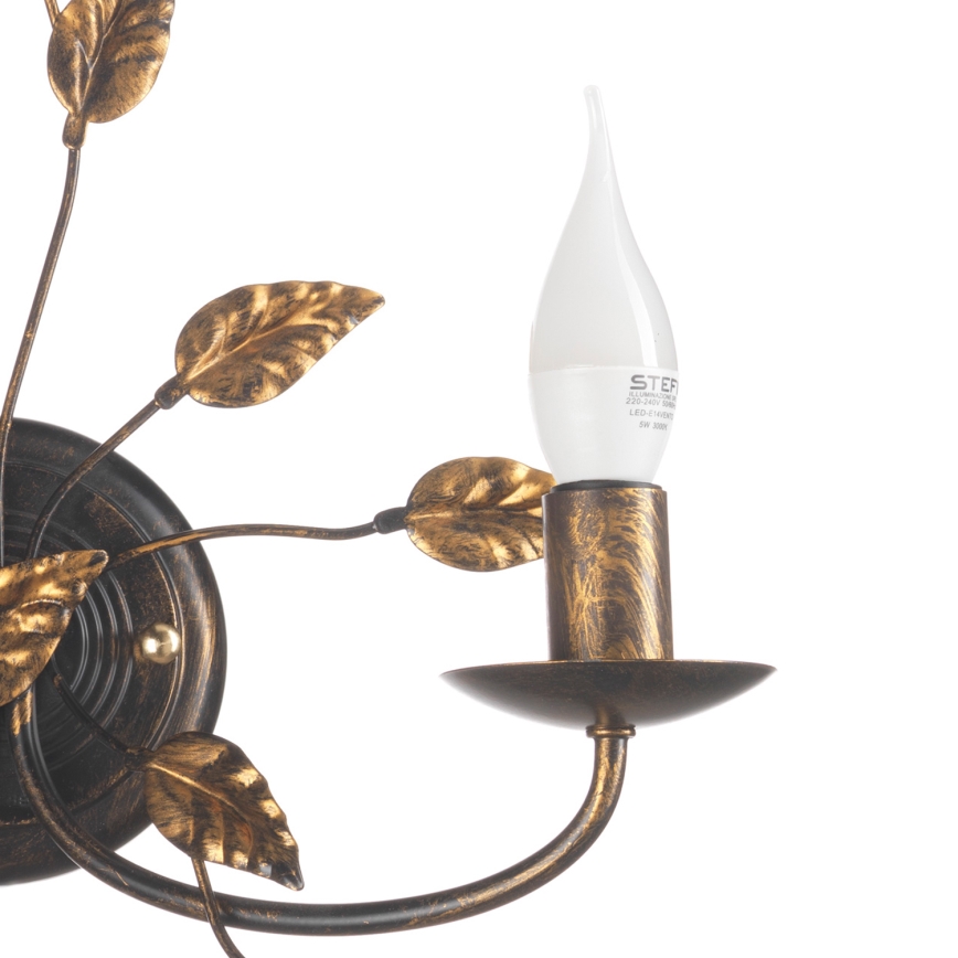 ONLI - Φωτιστικό τοίχου COLLANA 1xE14/6W/230V μπρονζέ/χρυσό