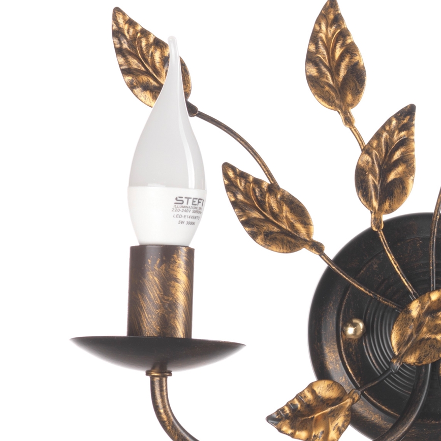 ONLI - Φωτιστικό τοίχου COLLANA 1xE14/6W/230V μπρονζέ/χρυσό