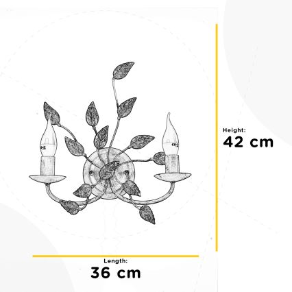 ONLI - Φωτιστικό τοίχου COLLANA 1xE14/6W/230V μπρονζέ/χρυσό