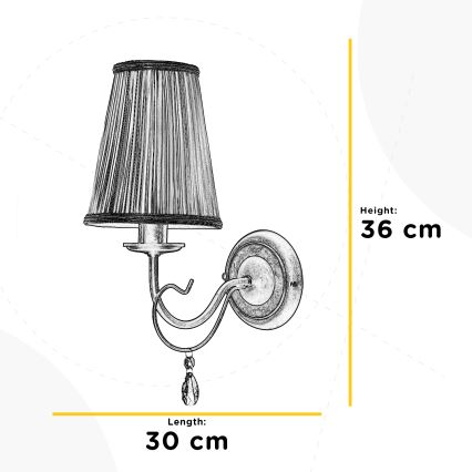 ONLI - Φωτιστικό τοίχου DELIA 1xE14/6W/230V