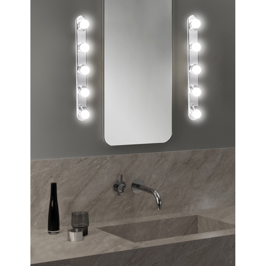 ONLI - Φωτιστικό τοίχου HOLLYWOOD 5xE14/6W/230V γυαλιστερό χρώμιο