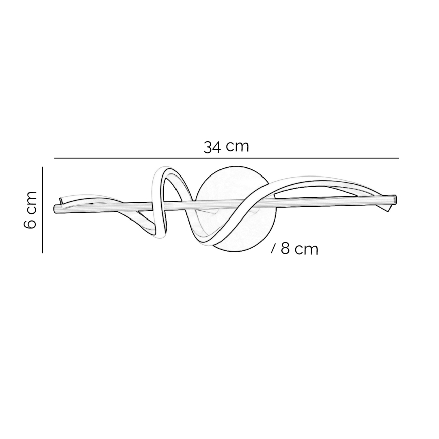 ONLI - Φωτιστικό τοίχου LED TWIST LED/25W/230V 4000K μαύρο