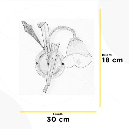 ONLI - Φωτιστικό τοίχου LUCREZIA 1xE14/6W/230V κρεμ