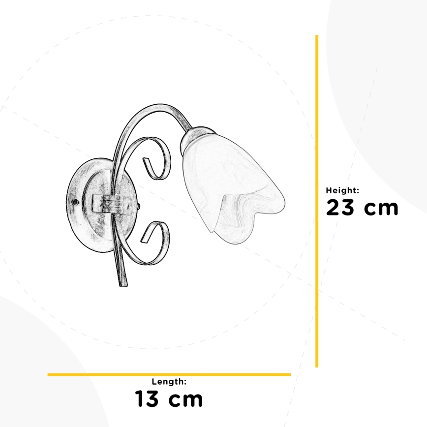 ONLI - Φωτιστικό τοίχου ODINO 1xE14/6W/230V