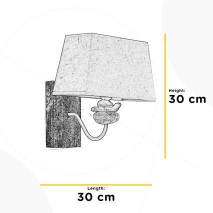 ONLI - Φωτιστικό τοίχου SEREGON 1xE27/22W/230V