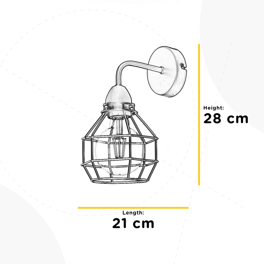 ONLI - Φωτιστικό τοίχου ΑΡΑΧΝΗ 1xE27/15W/230V μαύρο
