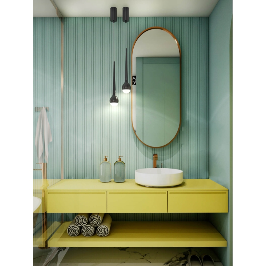 Open Design OR80247 - Κρεμαστό φωτιστικό LED με καλώδιο CAPPI LED/5W/230V, μαύρο