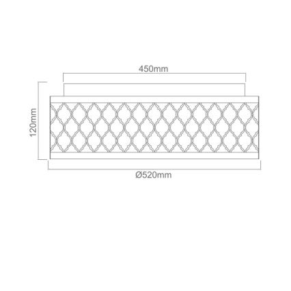 Open Design OR81008 - Φωτιστικό οροφής CAVALLI 3xE27/15W/230V διάμ. 52 cm γυαλιστερό χρώμιο