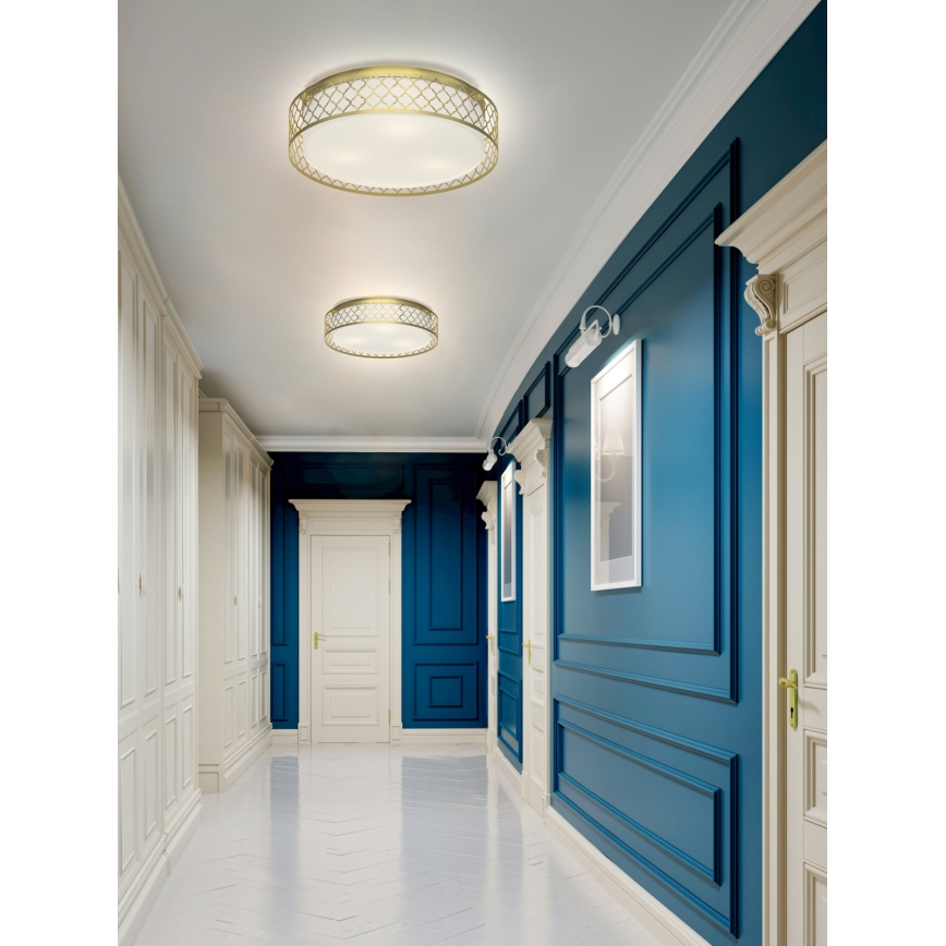 Open Design OR81015 - Φωτιστικό οροφής CAVALLI 3xE27/15W/230V Ø 52 cm ορείχαλκο