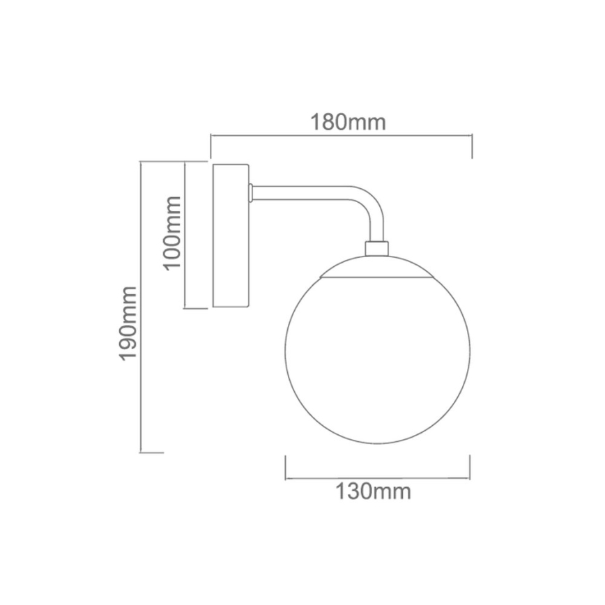 Open Design OR81404 - Επιτοίχιο φωτιστικό BAO 1xE27/8W/230V μαύρο/διάφανο