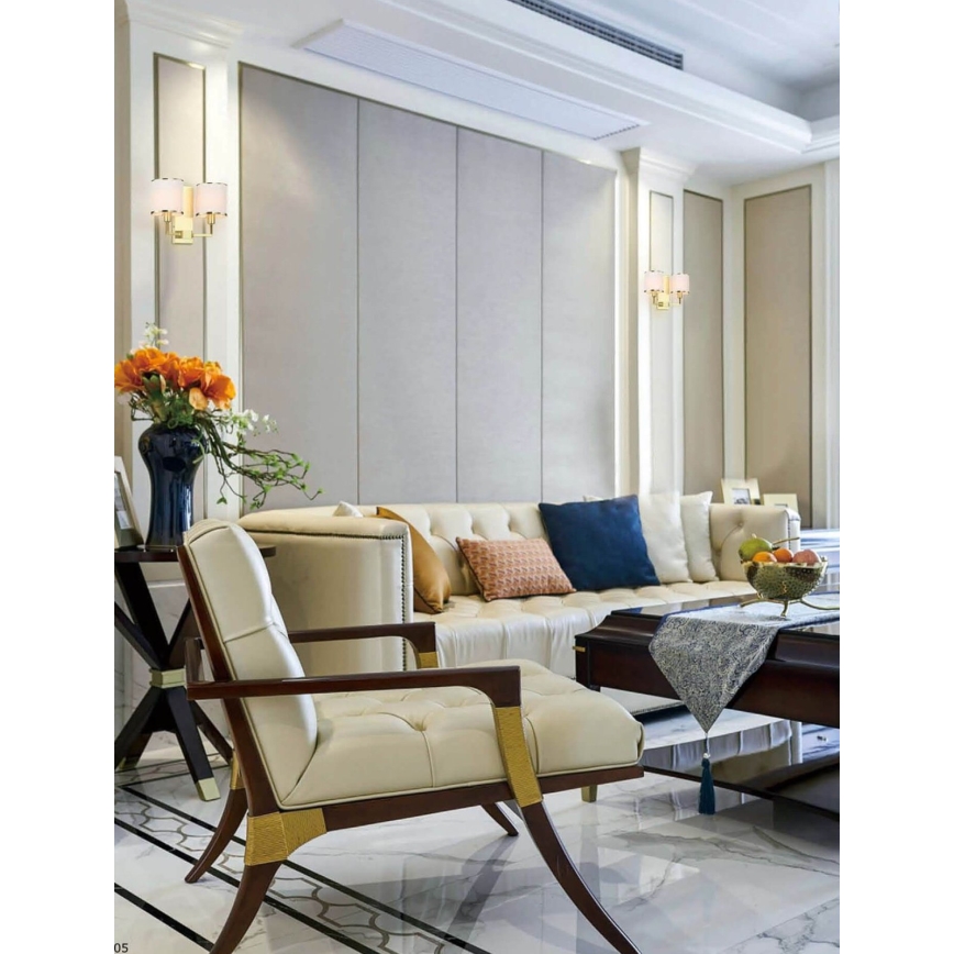 Open Design OR81503 - Απλίκα CASA 2xE14/12W/230V ορείχαλκος/εκρού